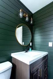 dark green and gold shiplap bathroom shiplap bathroom dark green bathrooms green accent walls