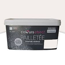 La consistance de ce vernis est très doux mais en un seul passage il est assez brillant. Peinture A Effet Paillettes Craie 2l Castorama