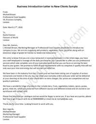 Provide clients with proof of. Business Introduction Letter To New Clients Sample