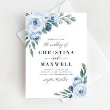 Wedding Invitation Template Colors And Text Fully Editable Etsy Wedding Invitation Templates Blue Wedding Invitations Wedding Invitations