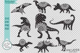 Download Mandala Floral Dinosaurs Bundle Cut Out Graphic By Cornelia Creative Fabrica
