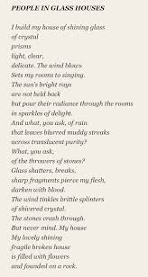Madeleine L Engle People In Glass Houses Glass House Crystal Prisms Poems
