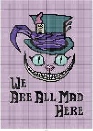 Mad Cheshire 100 X 140 Graph Squares Broderie Et Point De Croix Dessin Petit Carreau Point De Croix