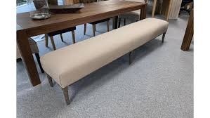 Hardboard, polyurethane foam comfortable upholstered bench belonging to the very british series. Polsterbank Admin Bank 240 Cm In Stoff Beige Smoked Fusse Eiche Massiv