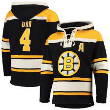 Women's fanatics branded tuukka rask black boston bruins home breakaway player jersey. Bobby Orr Boston Bruins 47 Alternate Captain Player Lacer Pullover Hoodie Black