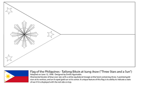 Flag Of The Philippines Coloring Page From Asian Flags Category Select From 24848 Printable Crafts Of Carto Philippine Flag Flag Coloring Pages Flag Printable