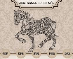 Download Zentangle Horse Svg Mandala Horse Svg Silhouette Horse Svg Etsy In 2020 Svg Mandala Mini Books