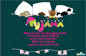 Évidemment les activités, la sélection de films peuvent varier en fonction de l'âge. Super Soiree Pyjama Invitation Anniversaire Filles 123cartes