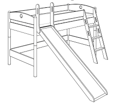 Hochbett mit rutsche und hölleohne matratze. Paidi Fleximo Spielbett Mit Rutsche Pfosten 125 Cm Liegeflache 90x200 718 10