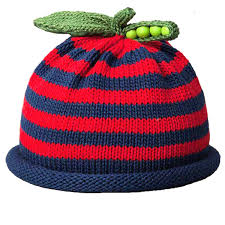 Adorable baby hat in 4 sizes, newborn through 2 years old. Sweet Pea Knit Hats Striped Collection Margareta Horn Design