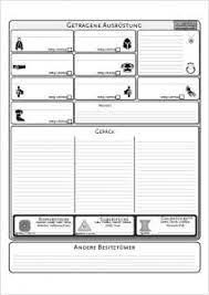 Pen and paper stark vereinfacht! Charakterbogen D3 Dungeons Dragons Auf Deutsch