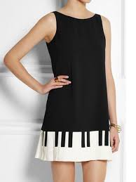Black Shift Dress With Piano Key Bottom Shift Dress Black Mini Dress Moschino Cheap And Chic