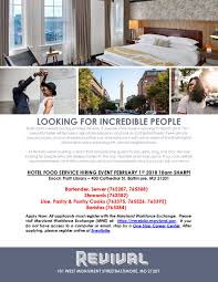 We did not find results for: Mayor S Oed On Twitter Baltimore S Newest Boutique Hotel Is Opening In March 2018 Revival Hotel Is Hosting A Priority Hiring Event On Feb 1st For Food Service Positions Bartenders Severs Stewards Line Prep