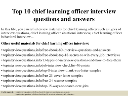 top 10 chief learning officer interview
