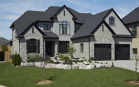 Modern dark grey brick house. 46 Contemporary Home Design Exterior Stones Https Silahsilah Com Garden Exterior 46 Contempora Brick Exterior House Gray House Exterior Exterior House Colors