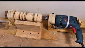 How To Make A Simple Drill Powered Lathe Machine At Home Diy Youtube Lathe Machine Diy Lathe Homemade Lathe