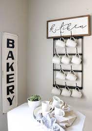 Get inspired and find products for your home. Mini Wall Mounted Mug Rack 4 Row Metal Storage Display Etsy
