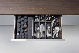 Dada Smoked Oak Drawers And Containers Accesories Cutlery Drawer Italian Design Cutlery Drawer Dada Italian Design