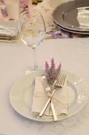 Look for modern table décor inspiration, like this patterned table runner. Wedding Table Decorated With Lavender Stock Image Image Of Botanic Food 141882397