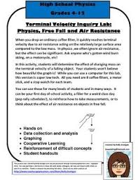 Terminal Velocity Low Tech Lab Physics Terminal Velocity Physics Lab Tech
