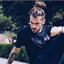 Long gray colored ponytail hairstyle for men: Men S Hairstyles Archives Man Bun Hairstyles Haircuts For Men Long Hair Styles Men