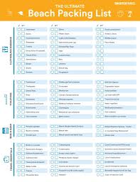 the essential beach packing list and downloadable checklist