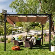 Best Choice Products 10x10ft Patio Weather Resistant Pergola Shelter W Retractable Sun Shade Canopy Steel Frame Walmart Com Backyard Shade Backyard Pergola Outdoor Pergola