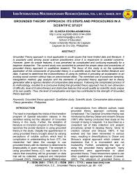 It is used to gain an understanding of underlying reasons, opinions, and motivations. Grounded Theory Approach Its Steps And Procedures In A Scientific Study By Ioer International Multidisciplinary Research Journal Iimrj Issuu