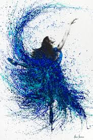 Teal Wave Dance By Ashvin Harrison Paintings For Sale Bluethumb Online Art Gallery Art Ashvinharrison Ballerin Dance Artwork Dance Art Dance Paintings