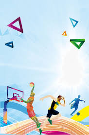  Sports Competition Hd Background Pendidikan Jasmani Desain Poster Kartun
