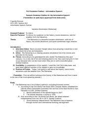 The impact of thorn purpose Informative Outline New Docx Full Sentence Outline Informative Speech Sample Sentence Outline For The Informative Speech Remember To Seek Topic Course Hero