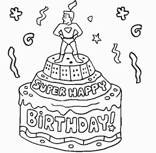 Hundreds of free spring coloring pages that will keep children busy for hours. Super Happy Birthday Cake Coloring Page Free Printable Coloring Pages For Kids