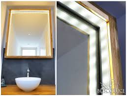 Wunderschoner Holz Spiegel Mit Led Beleuchtung Spiegel Mit Beleuchtung Spiegel Holz Badezimmer Renovieren