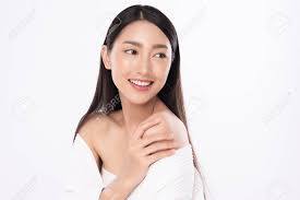 Woman with blonde hair covering her face. Beautiful Young Asian Woman Touching Her Body With Fresh Healthy Stock Photo Picture And Royalty Free Image Image 147504416