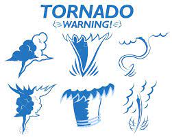 A tornado has been sighted or indicated by weather radar. Weather Icons Set Tornado Warning Clouds Wind Gusts Of Rain Hail Storm Tornado Season In The Usa Graphic Vector Stock By Pixlr