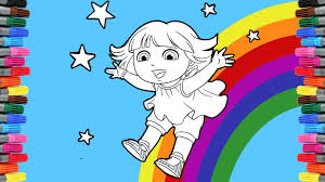 Benny the bull from dora the explorer. Dora Rainbow Coloring Pages Dora The Explorer Rainbow Coloring Book Youtube
