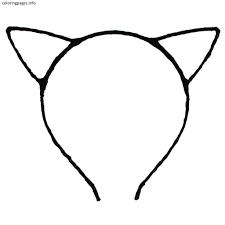 Cat Ears Coloring Pages Hair Band Accessories Cat Ears Headband Black Hair Accessories