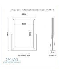 Cornice A Giorno Su Misura Verticale Da Tavolo Cm 31x49