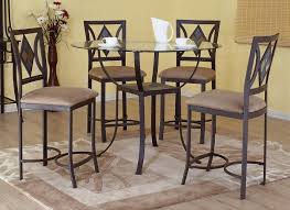 Diamond Tile 5 Piece Counter Height Table And 4 Chairs 399 00 Table 45 Dia Contemporary Kitchen Tables Rattan Dining Table Table And Chair Sets