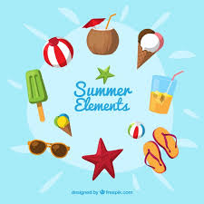 Learn a useful list of summer clothes names with esl pictures and examples to increase your vocabulary words about clothes. Free Vector Set Of Summer Elements With Food And Clothes In Flat Style