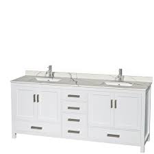 Maybe you would like to learn more about one of these? Wyndham Collection Wcs141480dwhcqunsmxx Sheffield 80 Inch Double Bathroom Vanity In White Calacatta Quartz