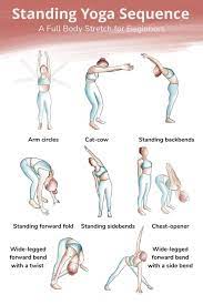 Dec 08, 2010 · this common pose, uttanasana, which is done in almost every yoga class, will be different every time you do it. Standing Yoga Sequence A Full Body Stretch For Beginners Lucilehr Com