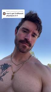 Showcasing Impressive Muscle Flexing Outdoors