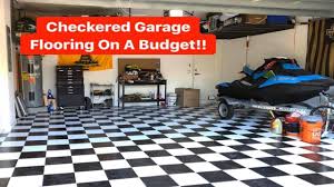 Types of garage floor tiles. Checkered Garage Flooring On A Budget Vinyl Garage Flooring Diy Armstrong Stylistk Ii Youtube