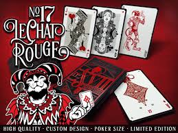 No 17 Le Chat Rouge Poker Size Playing Cards Playing Cards Cards Poker