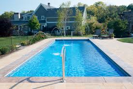 Our rectangle shape offers classic lines blended with modern features for added comfort and relaxation. Waide S Pools Spas Erie Pa Fiberglass Inground Pools