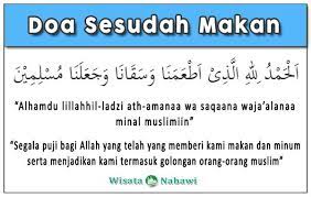 Maksudnya yang mendalam ini mempunyai hikmah dah fadilat yang tersendiri jika diamalkan pada keadaan tertentu. Doa Sesudah Makan Bacaan Arab Latin Arti Dan Penjelasannya