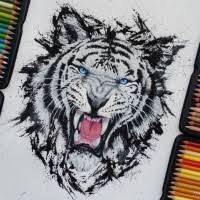 ✓ free for commercial use ✓ high quality images. Great Bright Blue Eyed White Tiger Tattoo Design Tattooimages Biz