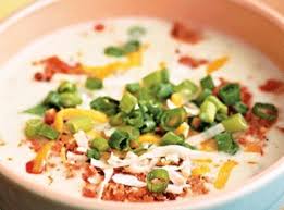 Potato Bacon Soup Made This The Other Night It Was Delicious Warming Comforting And All Those Other Gu Bacon Soup Recipes Bacon Soup Soup Recipes