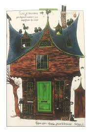 Les Sorcieres De Colin Hawkins Une Maison Bien Sure A Safe Home Vintage Halloween Whimsical Art House Styles